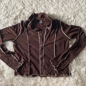 H&M Medium Size Sheer Long Sleeve Shirt